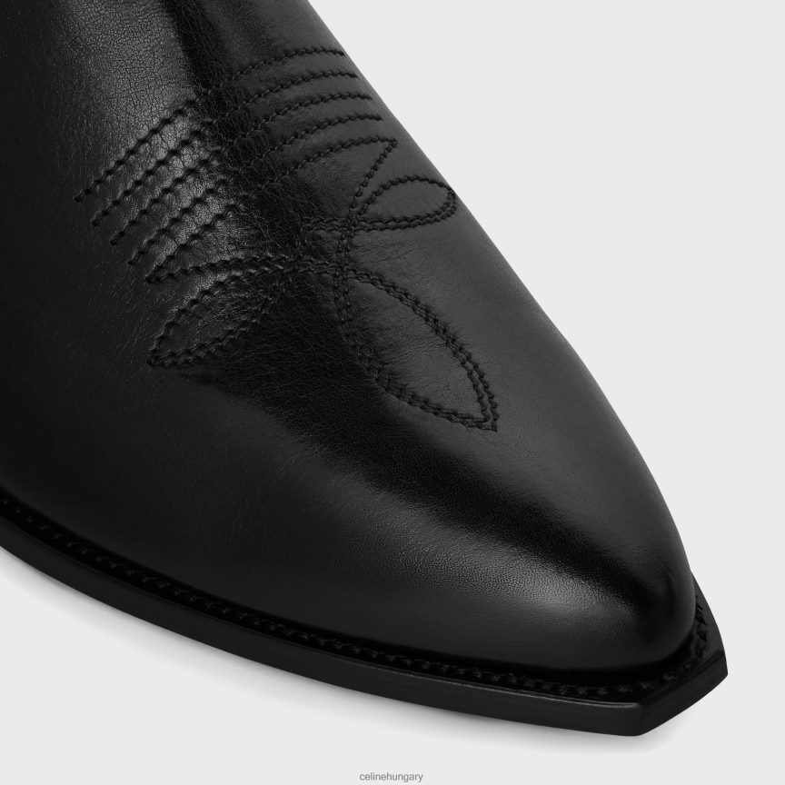 cipő CELINE cipzáros western csizma borjúbőrből fekete férfiak J6P4882061