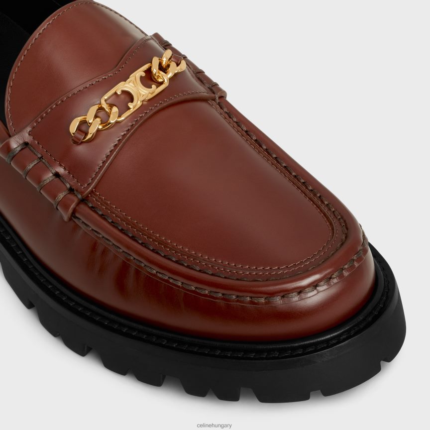 cipő CELINE margaret triomphe naplopó csiszolt bikabőrből rókavörös férfiak J6P4882065
