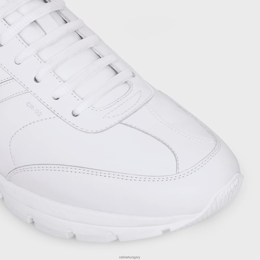 cipő CELINE Runner cr-02 alacsony fűzős borjúbőr tornacipő optika fehér/fekete férfiak J6P4882029