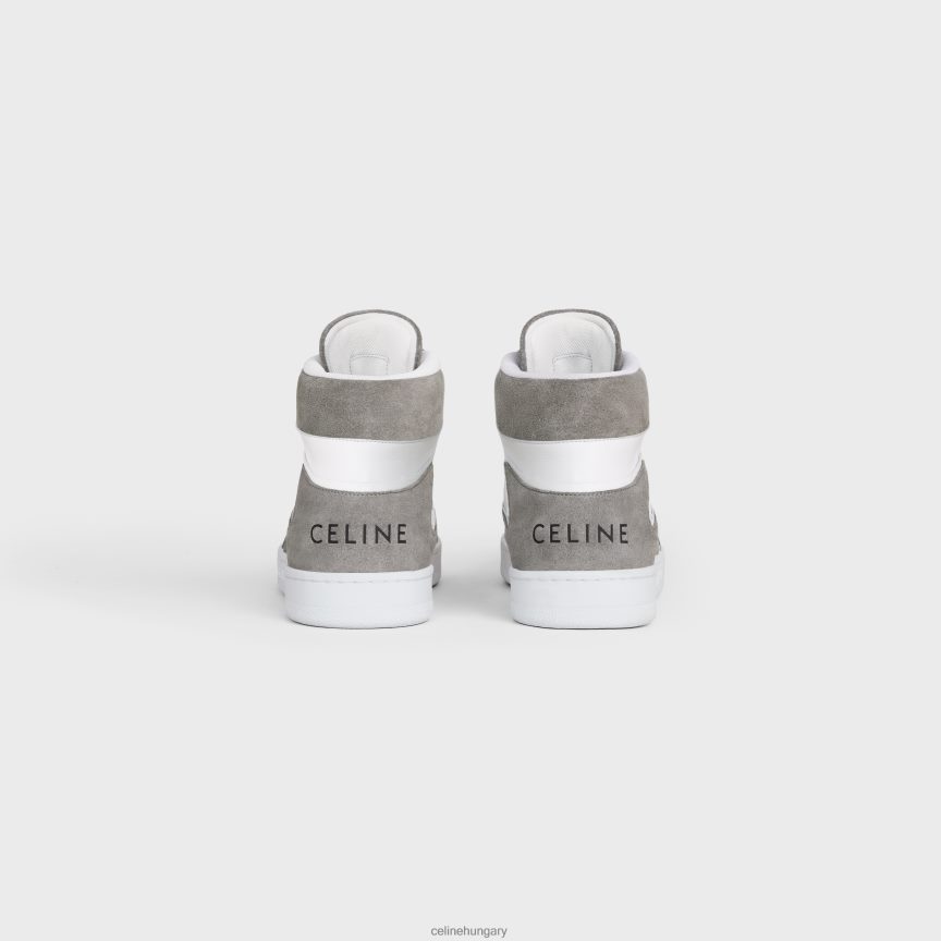 cipő CELINE ct-01 "z" edzőcipő velúr borjúbőrből és borjúbőrből szürke/optikai fehér férfiak J6P4882050