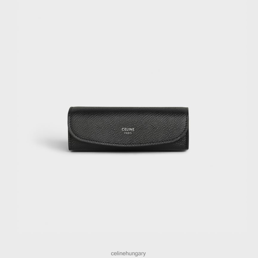 kiegészítők CELINE borotvakefe szemcsés borjúbőr tokkal fekete férfiak J6P4882292