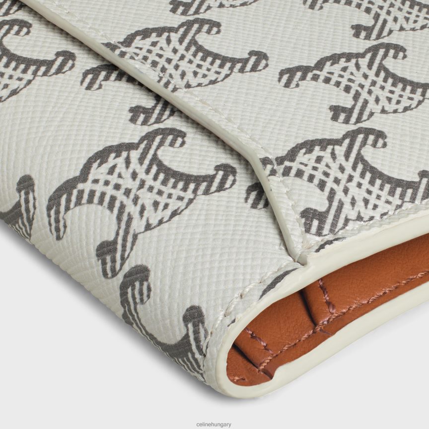 kiegészítők CELINE függőleges kártyatartó triumph vászonból tan/ekrü férfiak J6P4882138