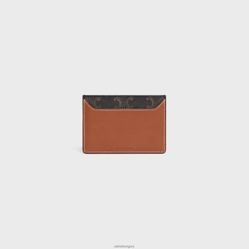 kiegészítők CELINE kártyatartó triumph vászonból és borjúbőrből Cser férfiak J6P4882130