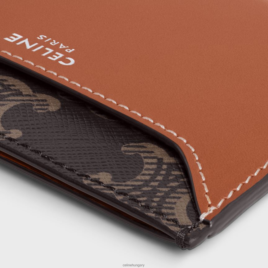 kiegészítők CELINE kártyatartó triumph vászonból és borjúbőrből Cser férfiak J6P4882130