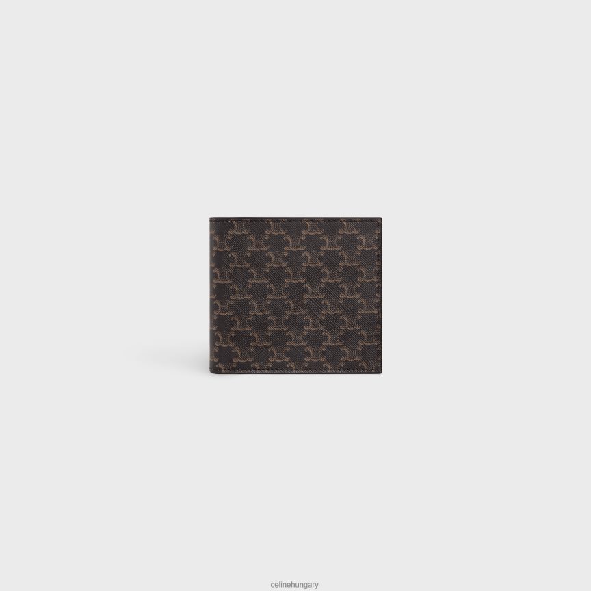 kiegészítők CELINE kettéhajtható pénztárca triumph vászonból fekete férfiak J6P4882134