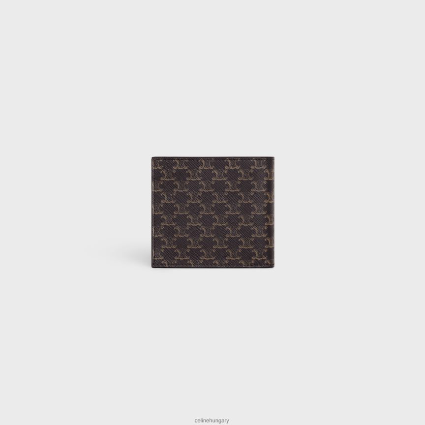 kiegészítők CELINE kettéhajtható pénztárca triumph vászonból fekete férfiak J6P4882134