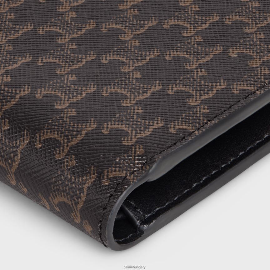 kiegészítők CELINE kettéhajtható pénztárca triumph vászonból fekete férfiak J6P4882134