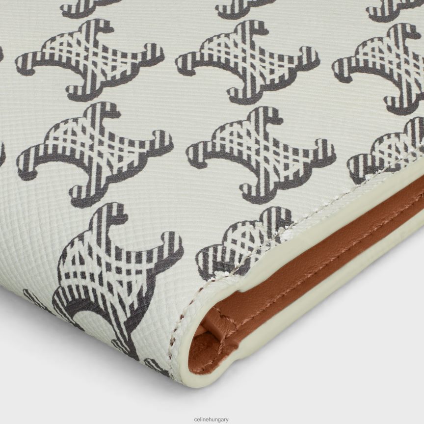 kiegészítők CELINE kettéhajtható pénztárca triumph vászonból tan/ekrü férfiak J6P4882135