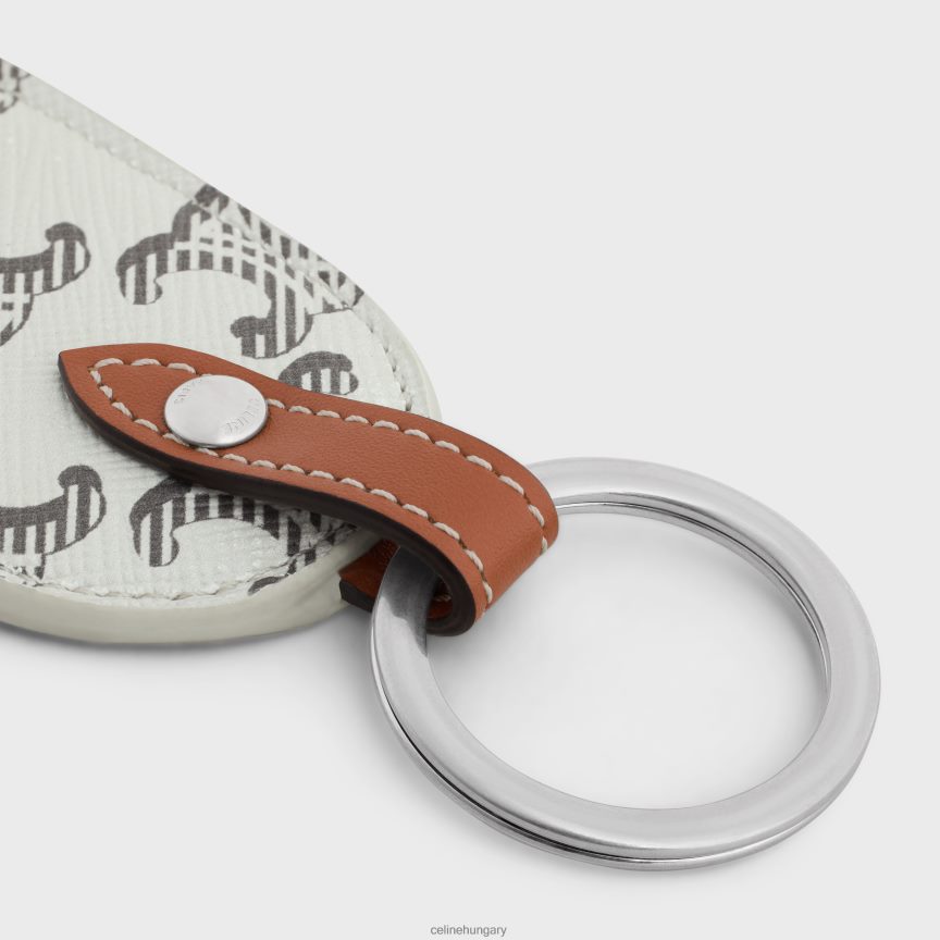 kiegészítők CELINE kulcstartó triumph vászonból és borjúbőrből tan/ekrü férfiak J6P4882147