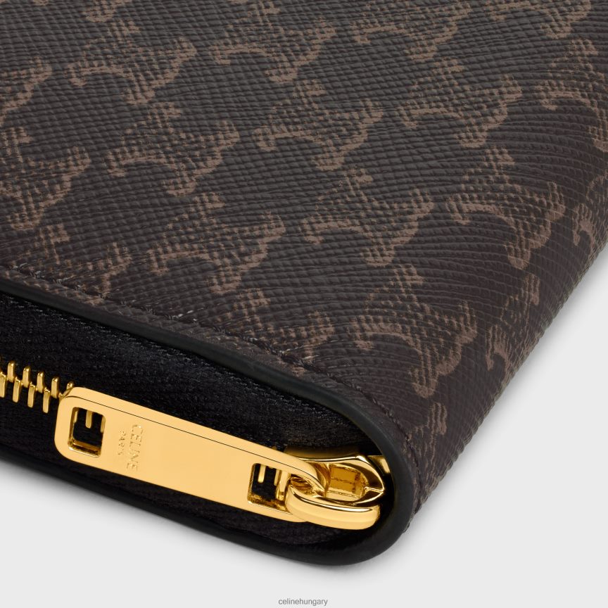 kiegészítők CELINE nagy cipzáras pénztárca triumph vászonból fekete férfiak J6P488475