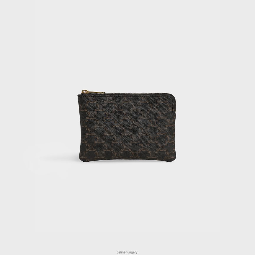 kiegészítők CELINE érme- és kártyatasak triumph vászonból fekete férfiak J6P488503