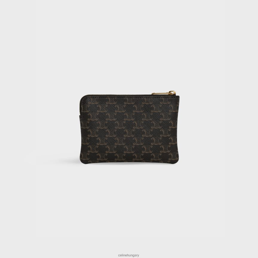 kiegészítők CELINE érme- és kártyatasak triumph vászonból fekete férfiak J6P488503