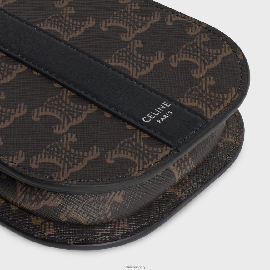 kiegészítők CELINE telefontáska triumph vászonból és borjúbőrből fekete férfiak J6P4882142