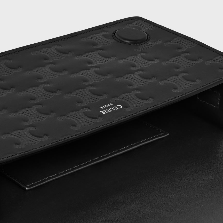 kiegészítők CELINE vízszintes borjúbőr ujjú triumfával fekete férfiak J6P4882114