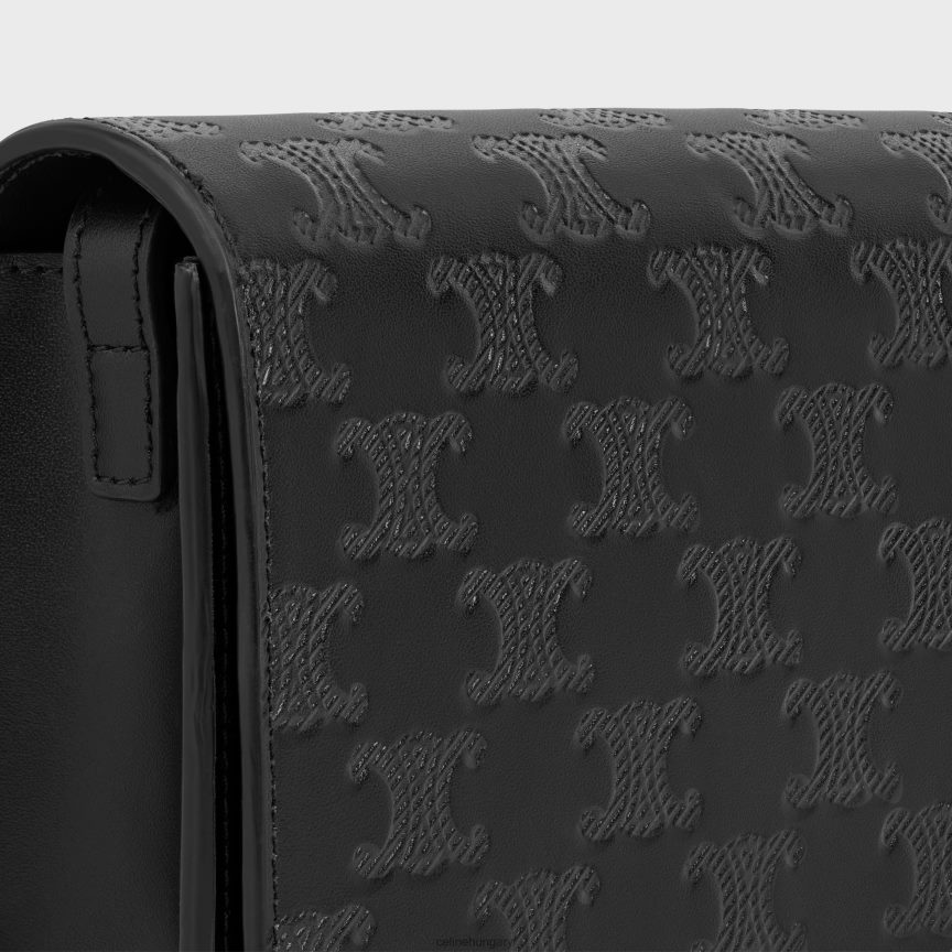 kiegészítők CELINE vízszintes borjúbőr ujjú triumfával fekete férfiak J6P4882114