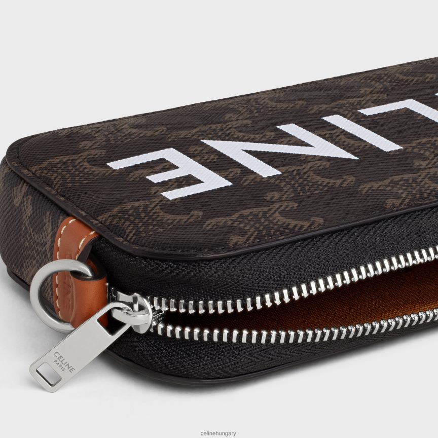 kiegészítők CELINE vízszintes táska triomphe vászonban nyomattal Cser férfiak J6P4882139