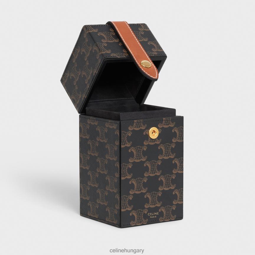 kiegészítők CELINE Case 1 parfüm 6,8 fl.oz triomphe vászonból és természetes borjúbőrből Cser férfiak J6P4881467