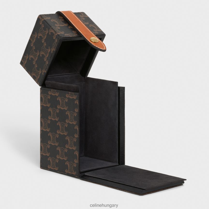 kiegészítők CELINE Case 1 parfüm 6,8 fl.oz triomphe vászonból és természetes borjúbőrből Cser férfiak J6P4881467