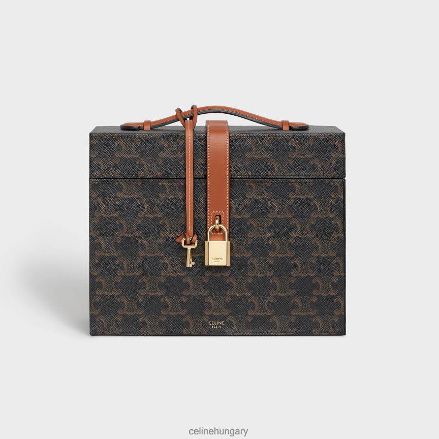 kiegészítők CELINE Case 3 parfümök 6,8 fl.oz triomphe vászonból és természetes borjúbőrből Cser férfiak J6P4881470