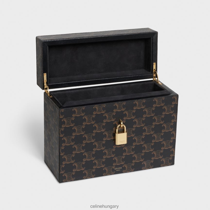 kiegészítők CELINE Case 3 parfümök 6,8 fl.oz triomphe vászonból és természetes borjúbőrből Cser férfiak J6P4881470