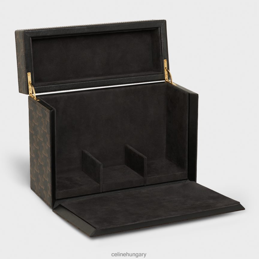 kiegészítők CELINE Case 3 parfümök 6,8 fl.oz triomphe vászonból és természetes borjúbőrből Cser férfiak J6P4881470