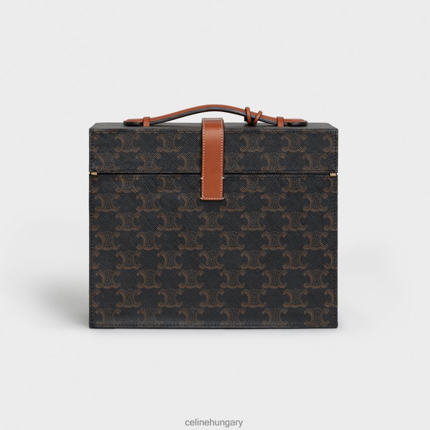 kiegészítők CELINE Case 3 parfümök 6,8 fl.oz triomphe vászonból és természetes borjúbőrből Cser férfiak J6P4881470