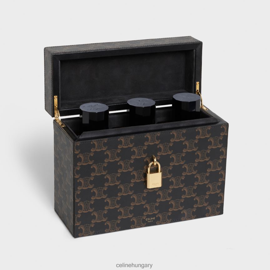 kiegészítők CELINE Case 3 parfümök 6,8 fl.oz triomphe vászonból és természetes borjúbőrből Cser férfiak J6P4881470