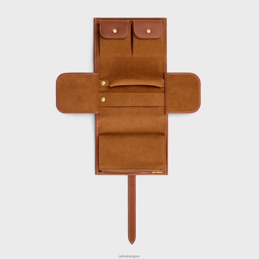 kiegészítők CELINE Triomphe vászon ékszertasak nyomattal és borjúbőrrel leopárd férfiak J6P4881596