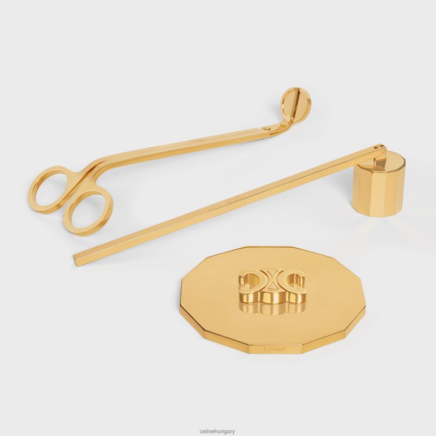kiegészítők CELINE acél gyertyatartozékok Arany férfiak J6P4881514