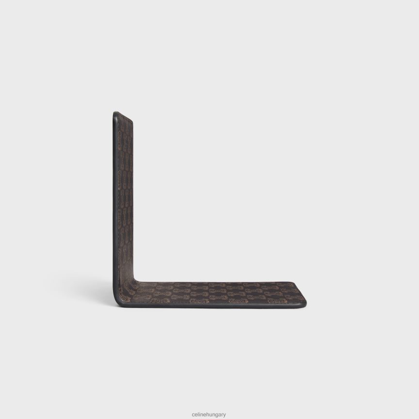 kiegészítők CELINE báránybőr könyvtartó triumphos vászonnyomattal fekete/barna férfiak J6P4881656