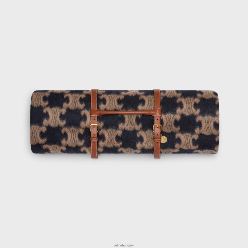 kiegészítők CELINE borjúbőr takaró és takarótartó fekete/barna férfiak J6P4881542