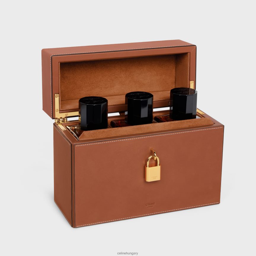 kiegészítők CELINE case 3 parfümök 6,8 fl.oz természetes borjúbőrben Cser férfiak J6P4881471