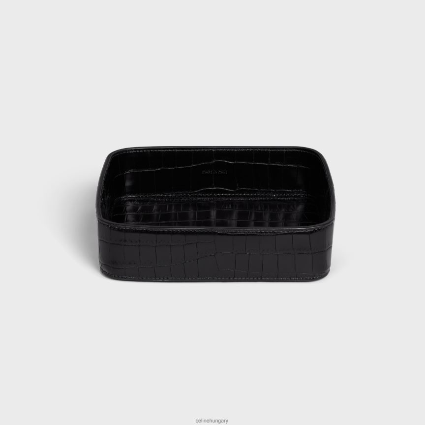 kiegészítők CELINE csecsebecsés tál krokodilban fekete férfiak J6P4881531