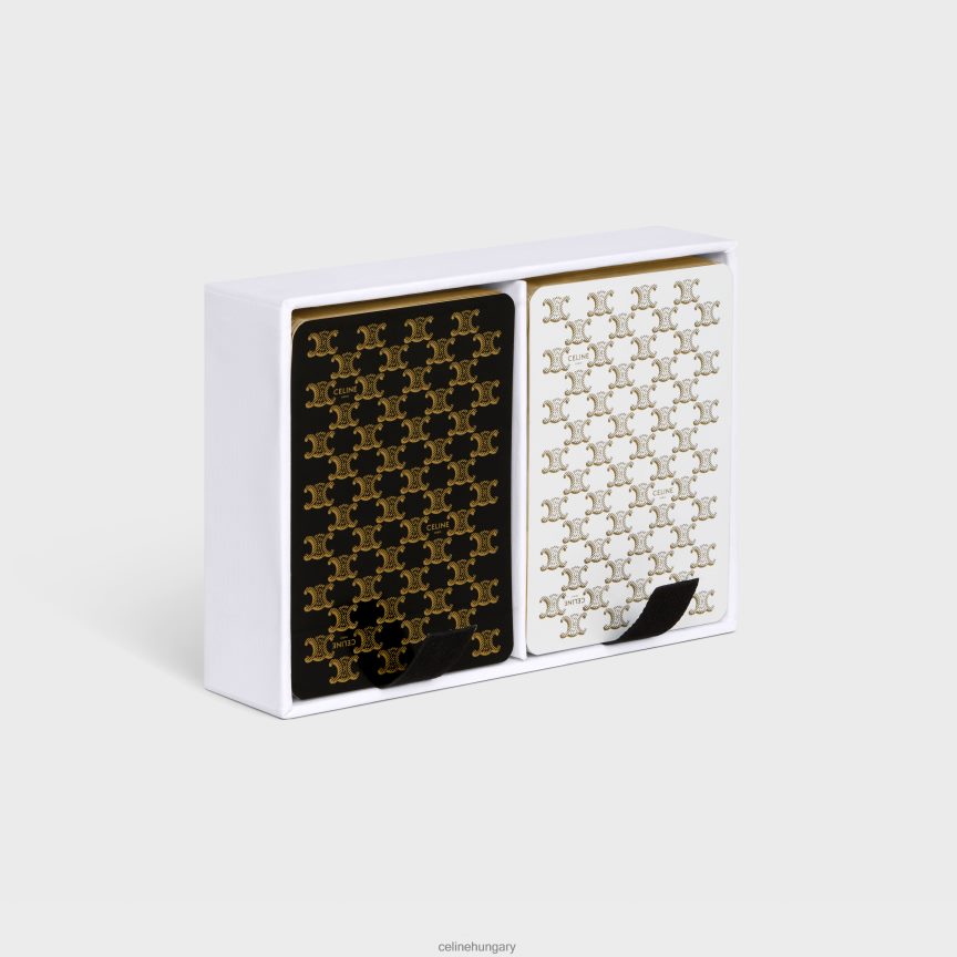 kiegészítők CELINE dupla játékkártya készlet fekete-fehér férfiak J6P4881672