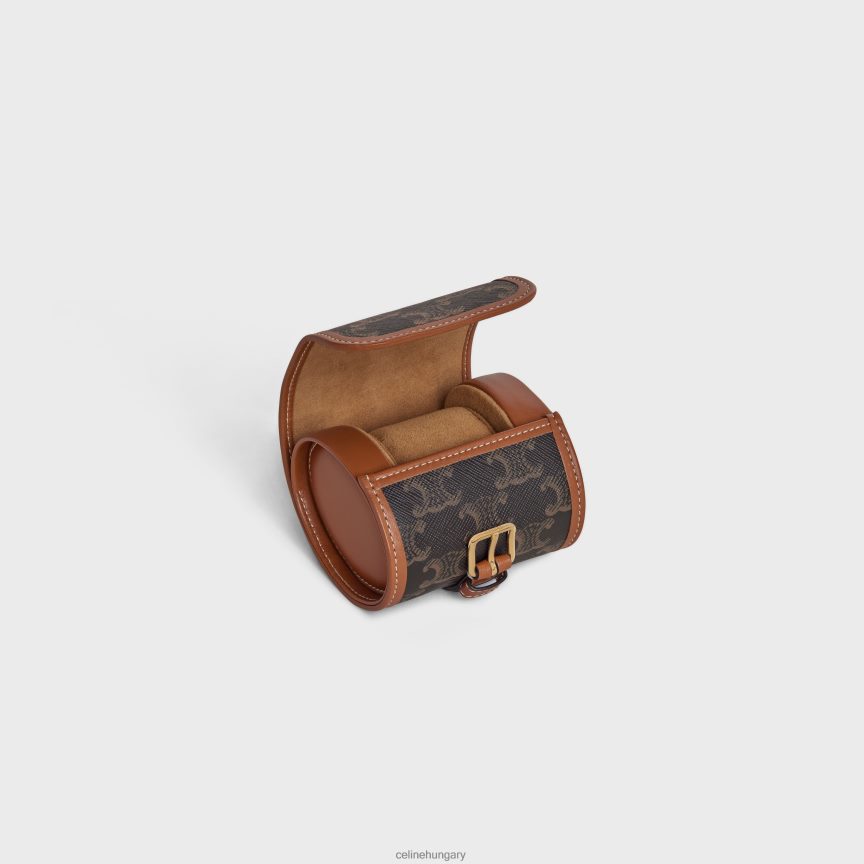 kiegészítők CELINE egyetlen óratok triumph vászonból és borjúbőrből Cser férfiak J6P4881594