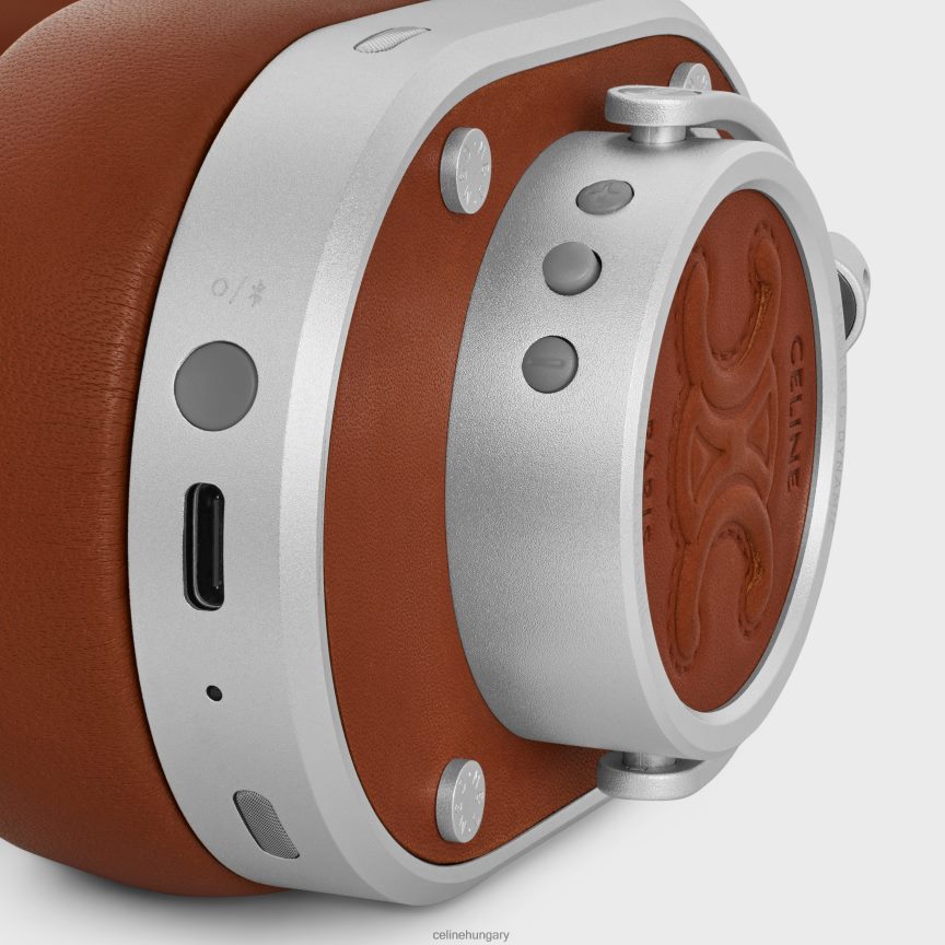 kiegészítők CELINE fejhallgató természetes borjúbőrből és báránybőrből, triumfos dombornyomással Cser férfiak J6P4881666