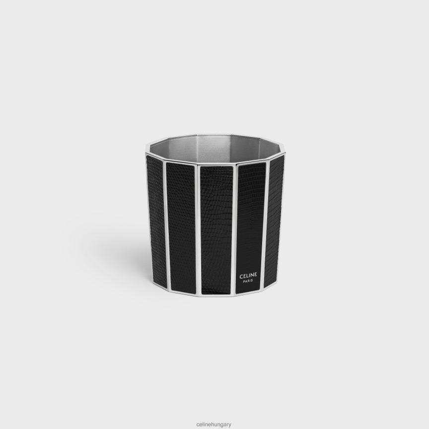 kiegészítők CELINE gyertyatartó acélból és gyíkból fekete férfiak J6P4881519