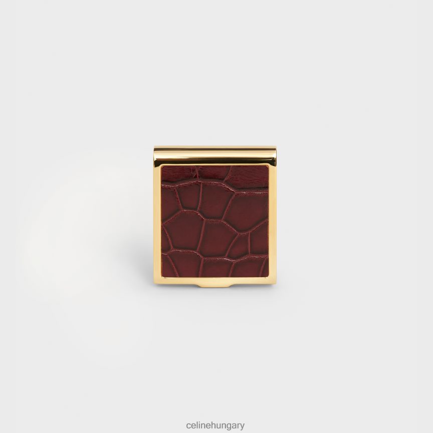 kiegészítők CELINE gyufa doboz sárgarézből és aligátorból Burgundia férfiak J6P4881555