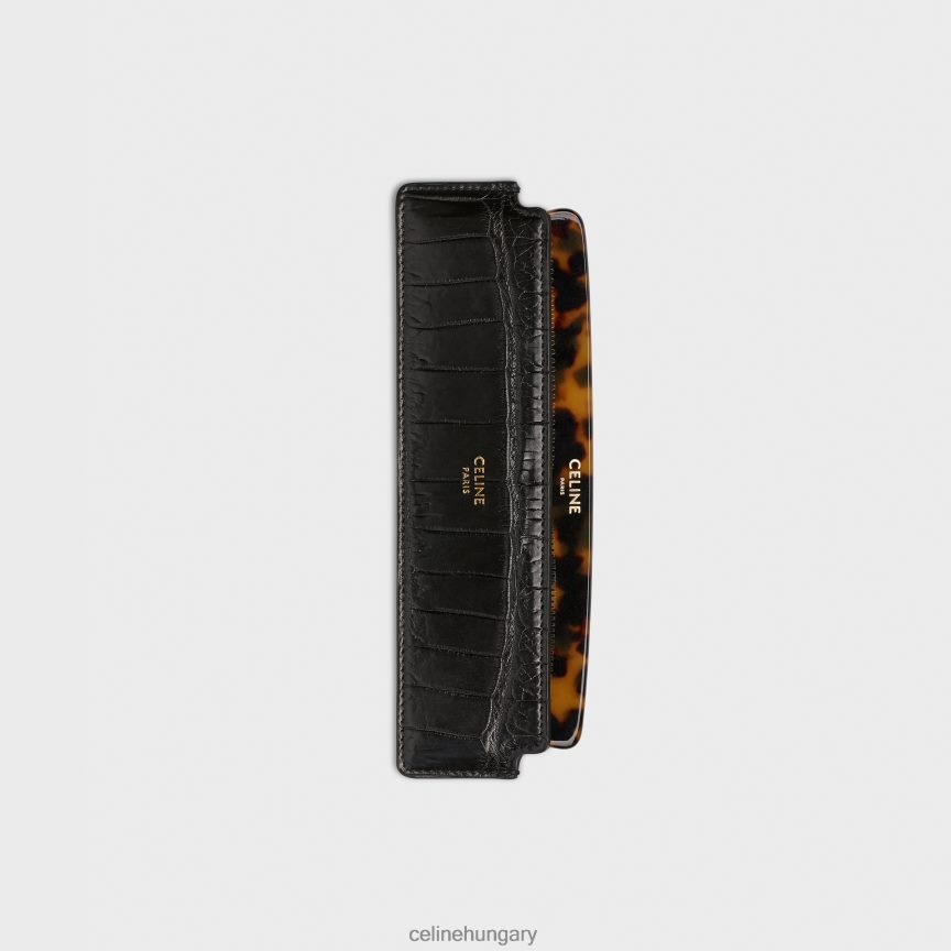 kiegészítők CELINE hajfésű krokodilban fekete férfiak J6P4881617