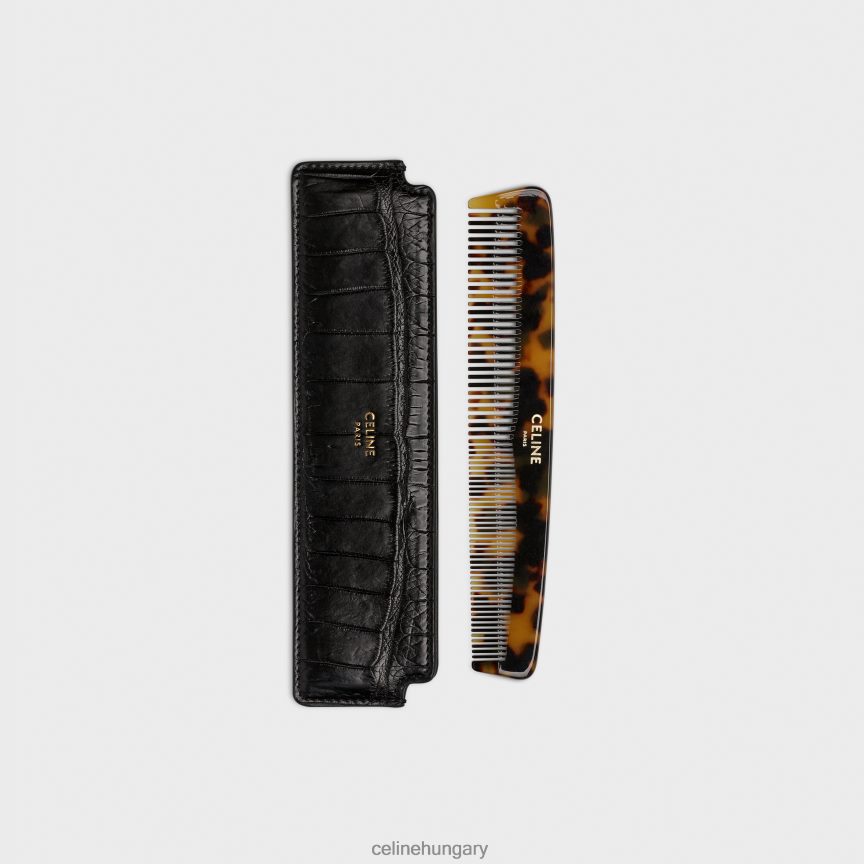 kiegészítők CELINE hajfésű krokodilban fekete férfiak J6P4881617