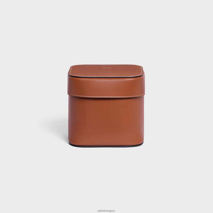 kiegészítők CELINE közepes doboz fényes borjúbőrből Cser férfiak J6P4881533