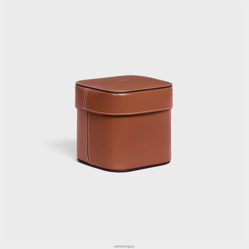kiegészítők CELINE közepes doboz fényes borjúbőrből Cser férfiak J6P4881533