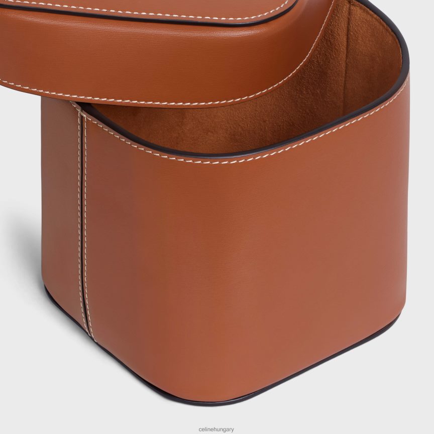 kiegészítők CELINE közepes doboz fényes borjúbőrből Cser férfiak J6P4881533