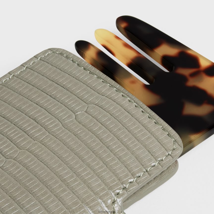 kiegészítők CELINE kis hajfésű gyíkban zöld agyag férfiak J6P4881612