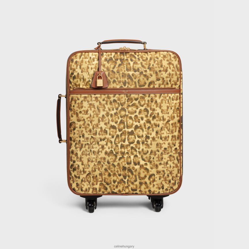kiegészítők CELINE kis kocsi triumph vászon nyomattal és borjúbőrrel leopárd férfiak J6P4881625
