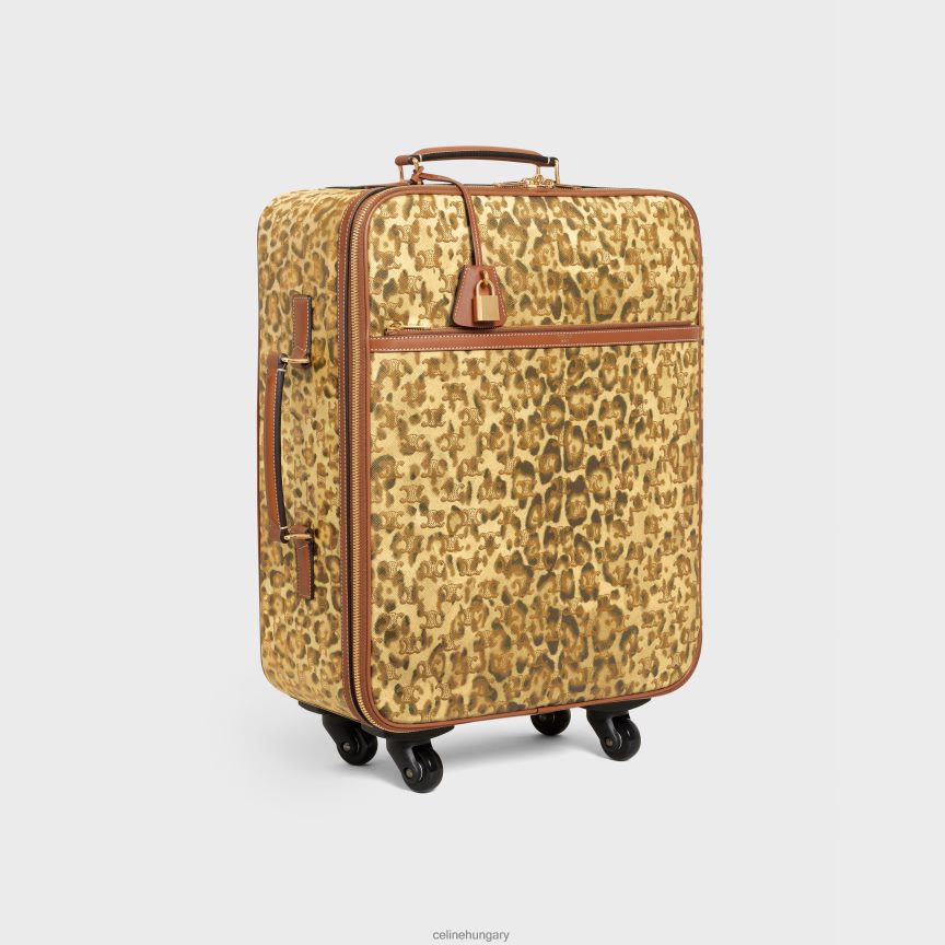 kiegészítők CELINE kis kocsi triumph vászon nyomattal és borjúbőrrel leopárd férfiak J6P4881625