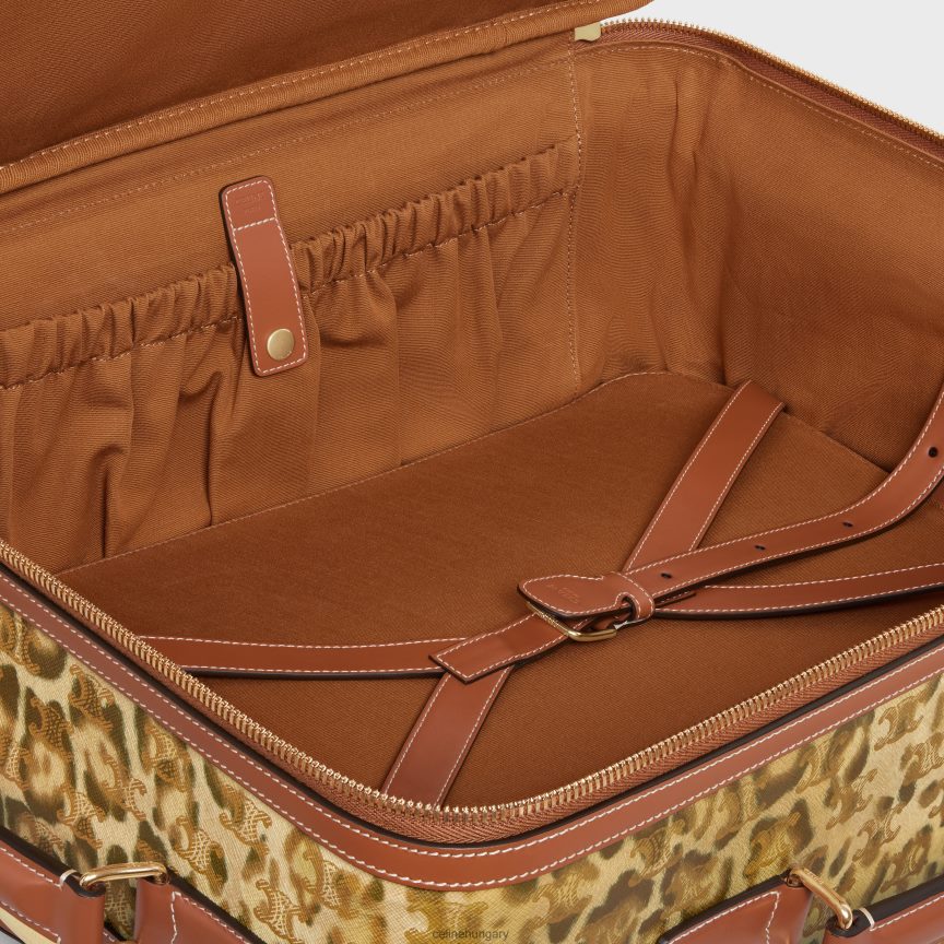 kiegészítők CELINE kis kocsi triumph vászon nyomattal és borjúbőrrel leopárd férfiak J6P4881625