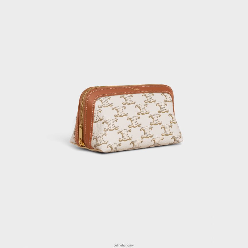 kiegészítők CELINE kis kozmetikai tasak triumph vászonból és borjúbőrből fehér férfiak J6P4881576