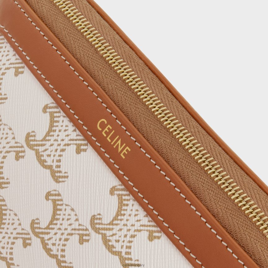 kiegészítők CELINE kis kozmetikai tasak triumph vászonból és borjúbőrből fehér férfiak J6P4881576