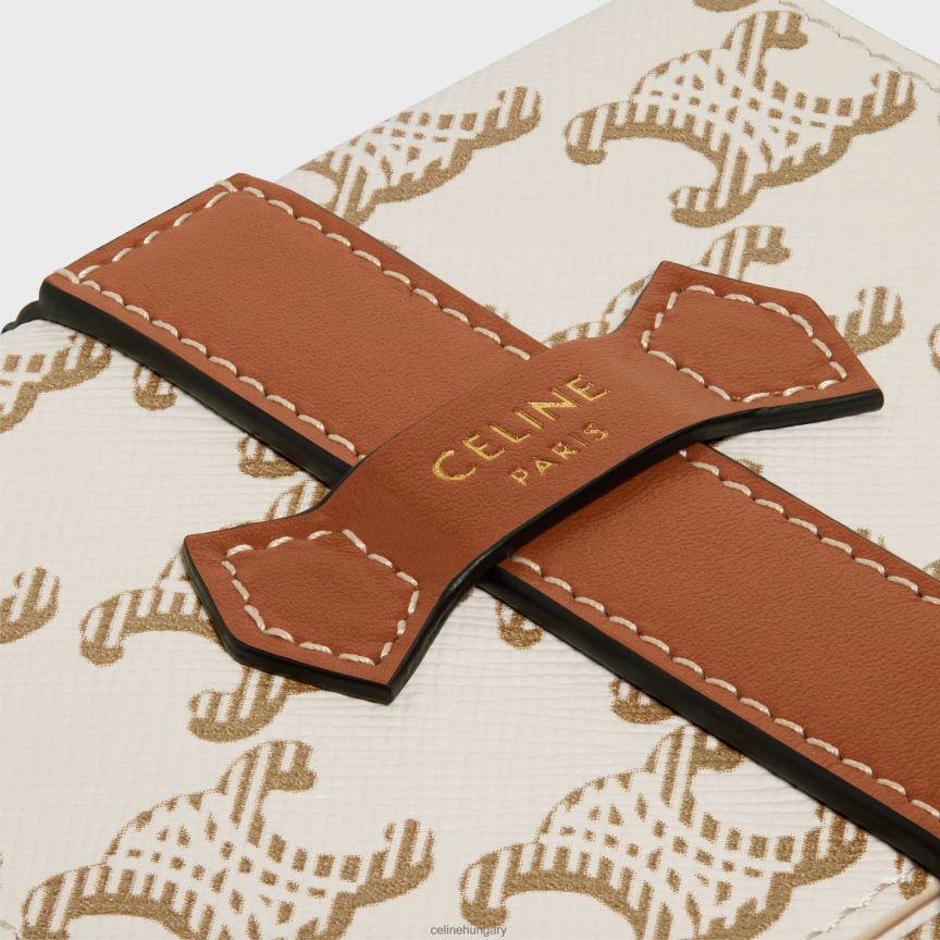 kiegészítők CELINE kis ékszertok triumph vászonból és borjúbőrből fehér férfiak J6P4881564